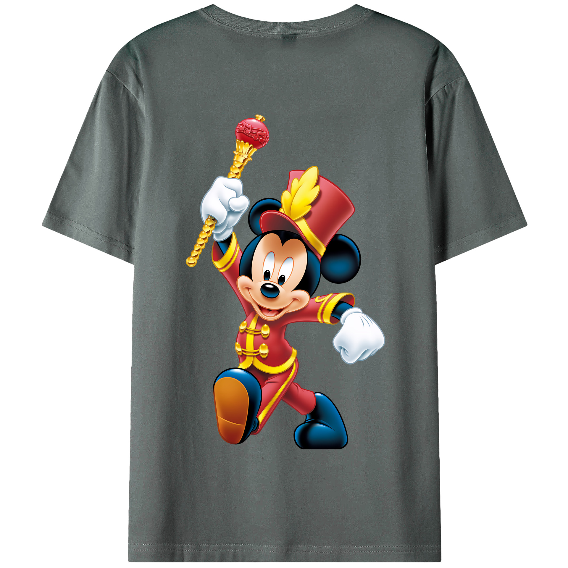 （画像用） ミッキーマウス Mickey Mouse 綿100％半袖Tシャツ（背面プリント）